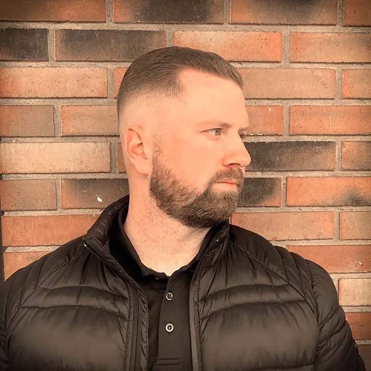 Classic gentleman's scissor cut at Black Hat Barber, downtown Willoughby