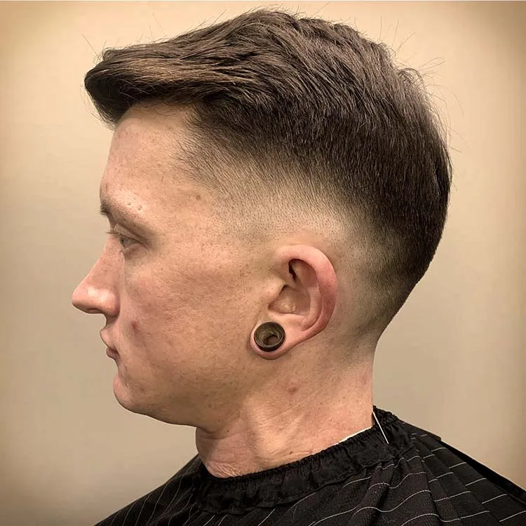 Long-hair men's scissor cut at Black Hat Barber, Willoughby Ohio