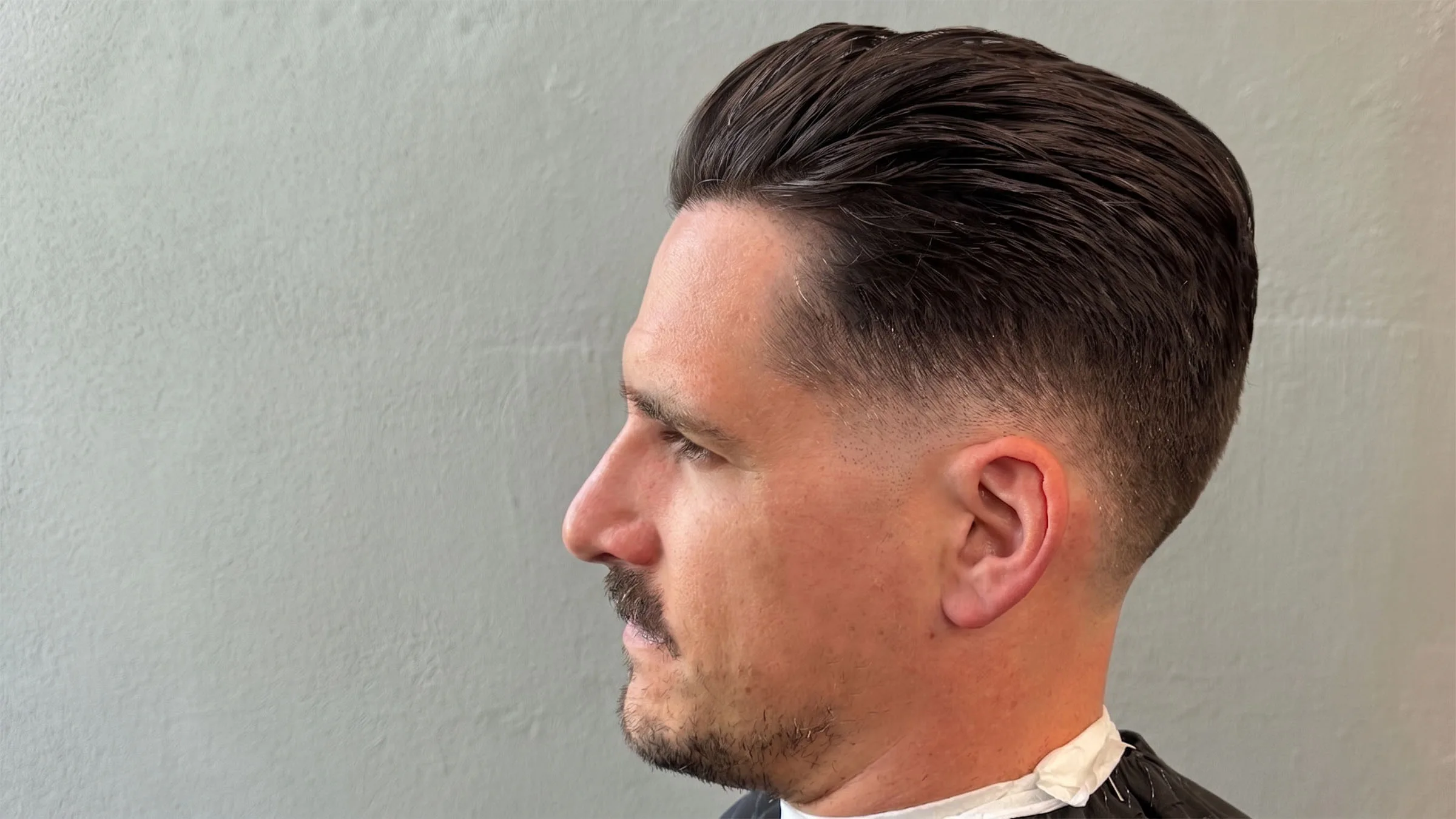 Precision fade haircut at Black Hat Barber, downtown Willoughby Ohio