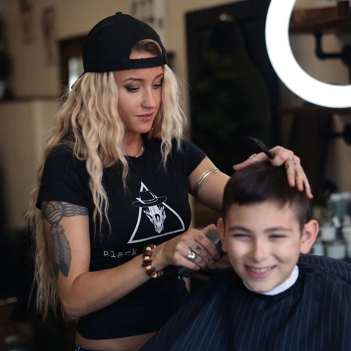 Kids' haircut at Black Hat Barber, Willoughby OH